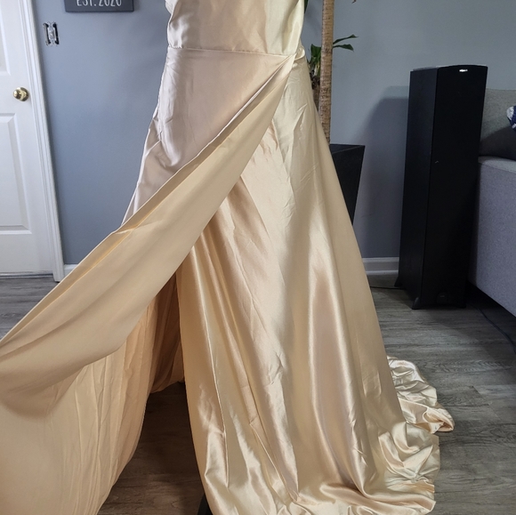 Golden Prom/Party dress - Picture 3 of 16